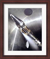 Framed Vent Flowing Cryogenic Fuel  on a Centaur Rocket Engine Model
