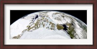 Framed Partial view of Earth showing Northern Canada and Northern Greenland