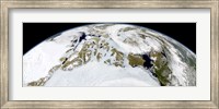 Framed Partial view of Earth showing Northern Canada and Northern Greenland