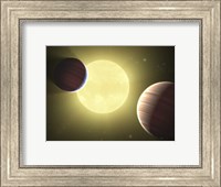 Framed Artist's Concept Illustrating the Two Saturn-sized Planets Discovered by the Kepler Mission