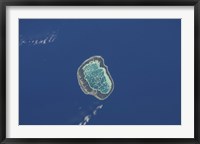 Framed Mataiva Atoll, Tuamotu Archipelago in the South Pacific Ocean