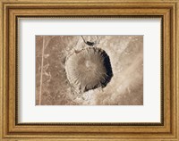 Framed Meteorite Impact Crater in the Northern Arizona desert of the United States