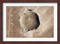 Framed Meteorite Impact Crater in the Northern Arizona desert of the United States