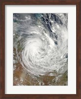 Framed Tropical Cyclone Yasi over Australia