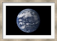Framed Full Earth Centered over the Pacific Ocean