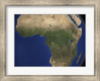 Framed Earth Showing Landcover over Africa