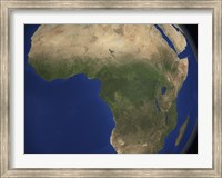 Framed Earth Showing Landcover over Africa