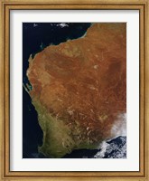 Framed Satellite view of Western Australia