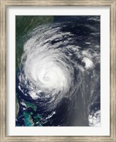 Framed Hurricane Earl Grazing the North Carolina Coast