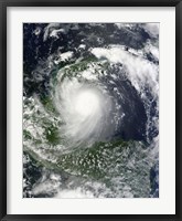 Framed Tropical Storm Karl over the Yucatan Peninsula