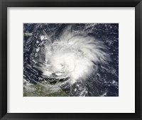 Framed Hurricane Tomas over the Lesser Antilles
