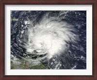 Framed Hurricane Tomas over the Lesser Antilles