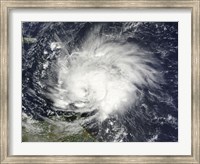 Framed Hurricane Tomas over the Lesser Antilles