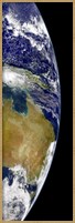 Framed partial view of Earth showing Australia and the Great Barrier Reef