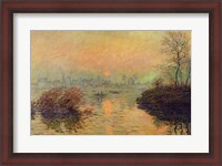 Framed Sun Setting over the Seine at Lavacourt. Winter Effect, 1880