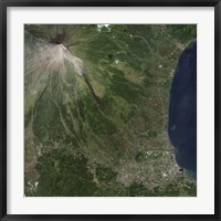 Framed Natural-Color image of the Mayon Volcano in the Philippines