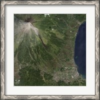 Framed Natural-Color image of the Mayon Volcano in the Philippines