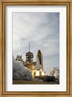 Framed Space Shuttle Takes off from Kennedy Space Center