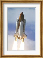 Framed Space Shuttle Atlantis Lifts Off from Kennedy Space Center