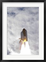 Framed Space Shuttle Atlantis Lifts Off from Kennedy Space Center, Florida
