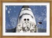 Framed View of Space Shuttle Endeavour's Crew Cabin and Forward Payload Bay
