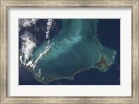 Framed Bahamas' Lengthy Narrow Eleuthra Island