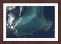 Framed Bahamas' Lengthy Narrow Eleuthra Island