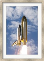 Framed Space Shuttle Atlantis Lifts off from its Launch Pad