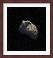 Framed Artist's Impression of a One-Half-Mile-Diameter Kuiper Belt Object
