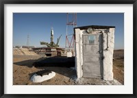 Framed Soyuz Rocket at the Baikonur Cosmodrome