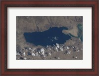 Framed Part of the Dead Sea and Parts of Israel and Jordan