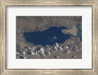 Framed Part of the Dead Sea and Parts of Israel and Jordan