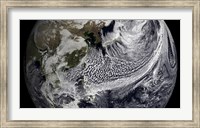 Framed January 2, 2009 - Cloud Simulation of a Single Day Centered Over the Western Pacific
