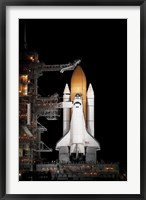 Framed Space shuttle Atlantis Sits Ready on its Launch Pad at Kennedy Space Center, Florida