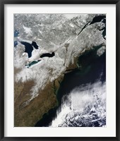 Framed Snow Cover Stretching from Canada Southward to West Virginia