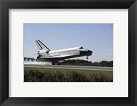 Framed Space Shuttle Atlantis Touches Down at Kennedy Space Center, Florida