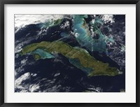 Framed Satellite view of Cuba
