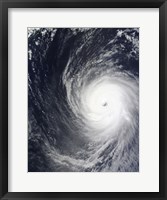Framed Super Typhoon Melor Hovers over the Pacific Ocean