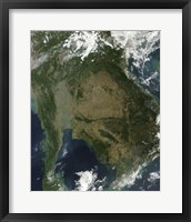 Framed Satellite view of Indochina