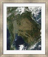 Framed Satellite view of Indochina