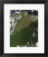 Framed Satellite view of Eastern Columbia and Northern Venezuela