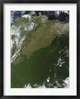 Framed Satellite view of Eastern Columbia and Northern Venezuela