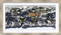 Framed Detailed Satellite view of Earth
