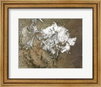 Framed Snow Covers the Rocky Mountains in the Western United States