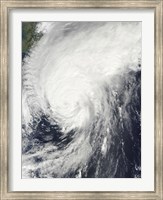 Framed Typhoon Melor approaching Japan