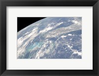 Framed High Oblique Earth view of the Florida Peninsula and its Neighboring Geographic Features