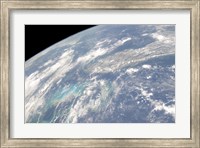 Framed High Oblique Earth view of the Florida Peninsula and its Neighboring Geographic Features
