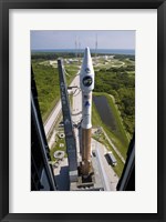 Framed Atlas V rocket on the Launch Pad at Cape Canaveral Air Force Station, Florida