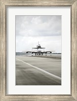 Framed Space shuttle Discovery Sits Atop the Boeing 747 Shuttle Carrier Aircraft