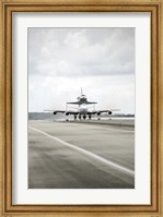 Framed Space shuttle Discovery Sits Atop the Boeing 747 Shuttle Carrier Aircraft